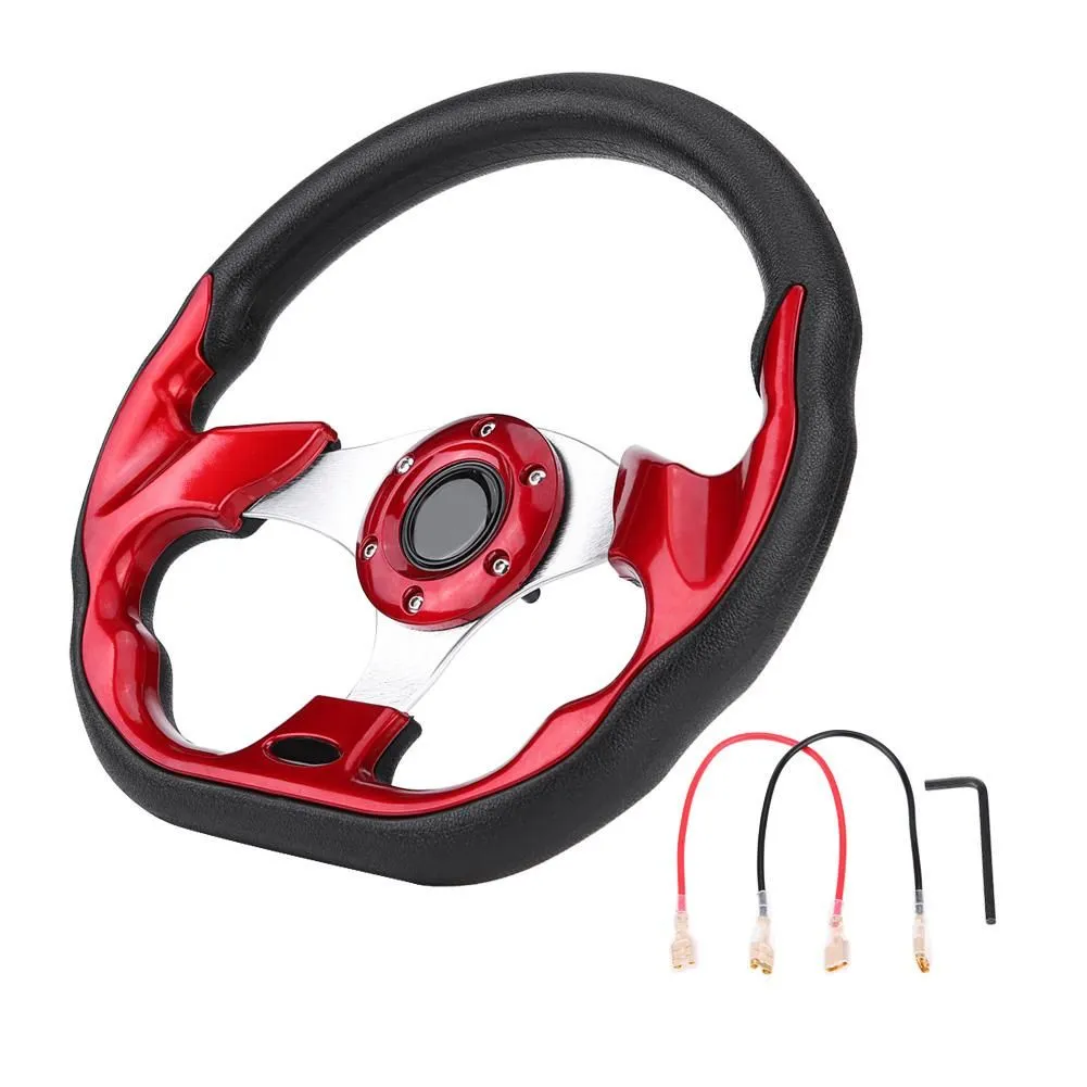 320mm Carbon Fiber Racing Steering Wheel (Red)