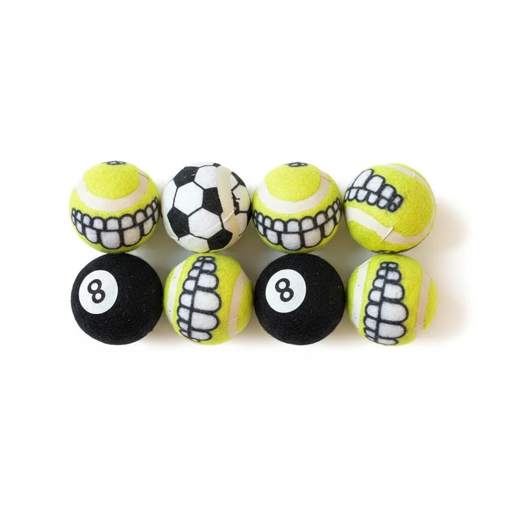 8- Piece Different Designs High Quality Sturdy Tennis Balls Set