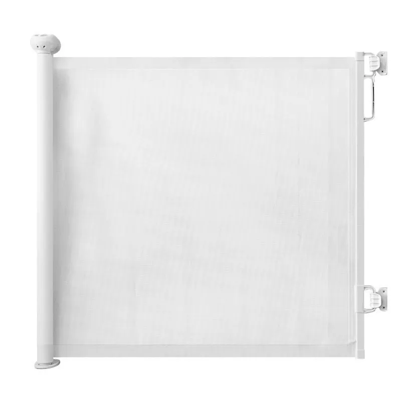 Retractable Baby Gate for Safety 1.4m Wide Mesh for Dog Pets Stairs Doorway