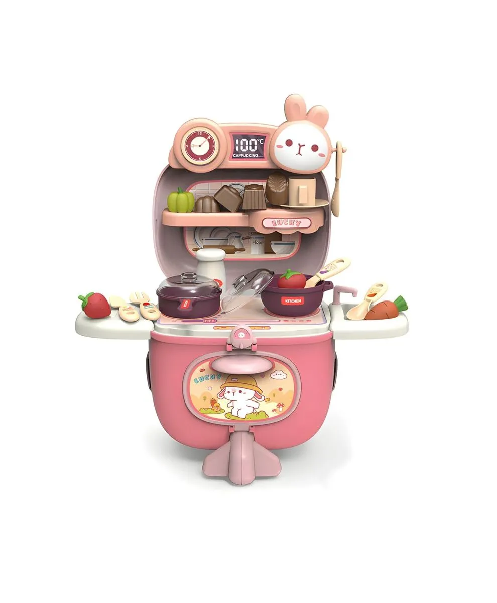 Kids Kitchen Set Suitcase Toy for Girls
