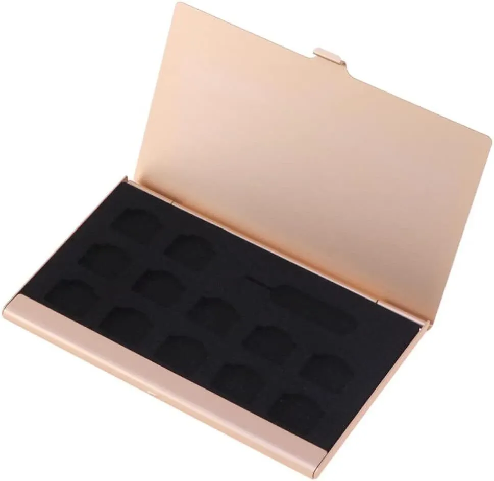 Sim Organizer Phone Card Box Aluminum Sim Tray Card Storage Removal Needle