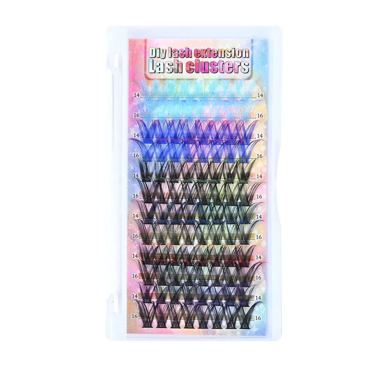 Colorful Segmented thick Curled False Eyelashes