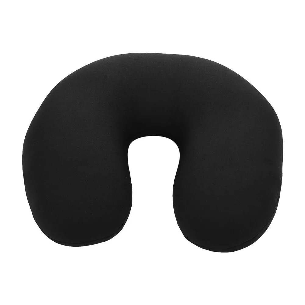 Elastic U Shaped Neck Support Cushion Black