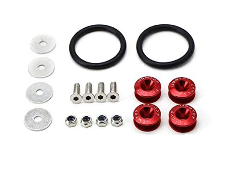 Bumper Quick Release Fasteners O-Ring Red Aluminum