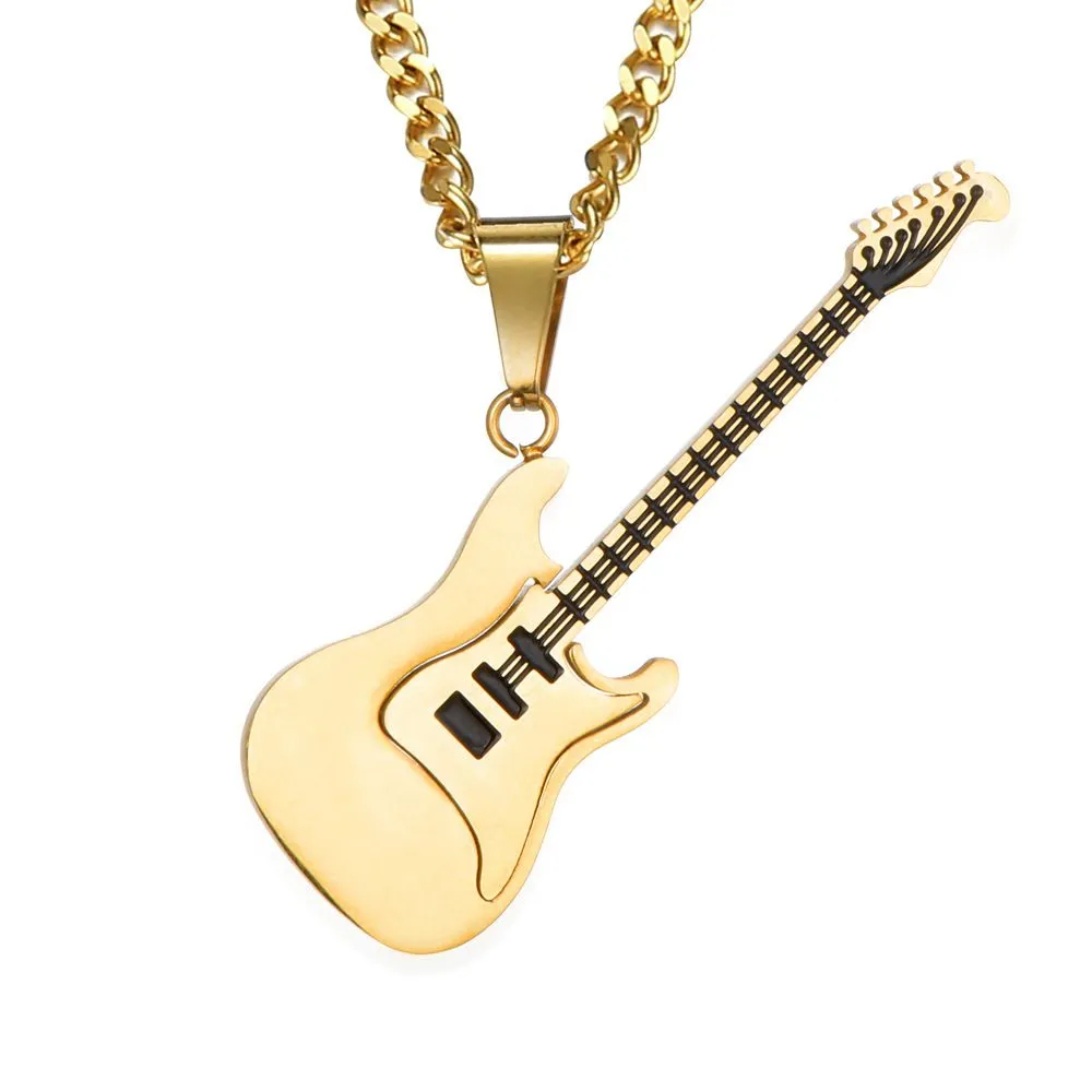 Guitar Pendant Necklaces - Men's Necklaces Fashion Jewelry Gift for Women