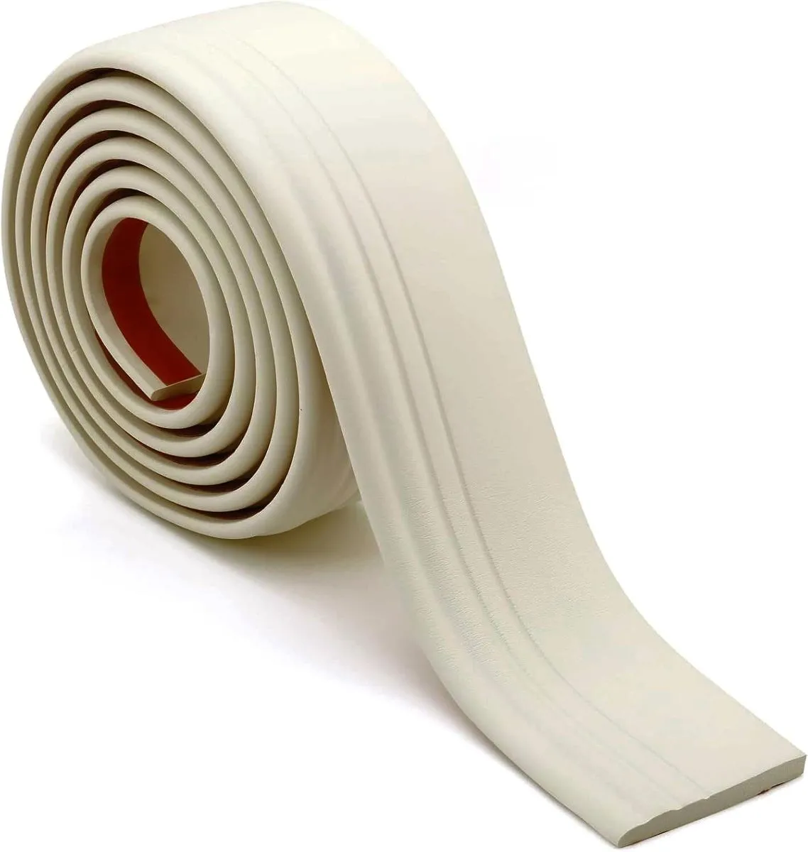 Flexible Baseboard Molding Trim, Peel and Stick Rubber Wall Base-10cm x 2m