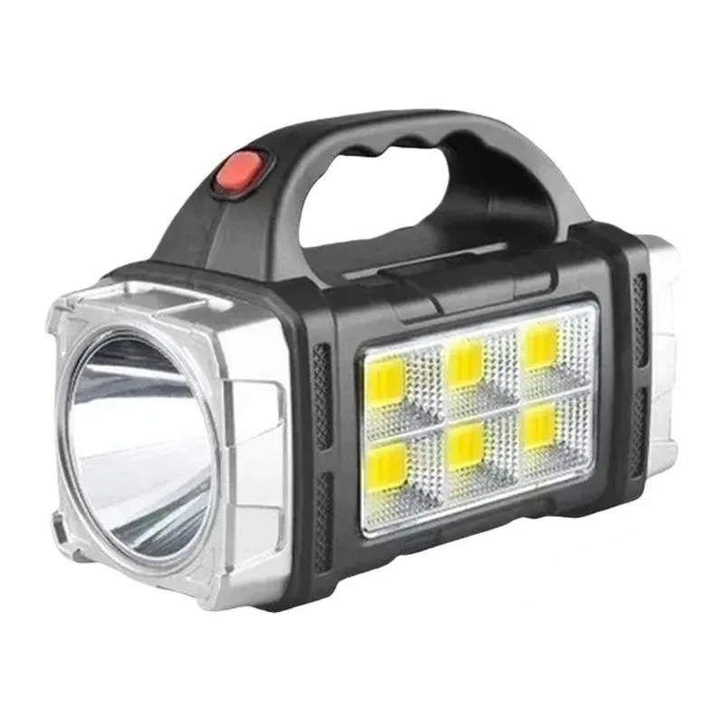 Powerful LED Flashlight with USB and Solar Rechargeable Torch
