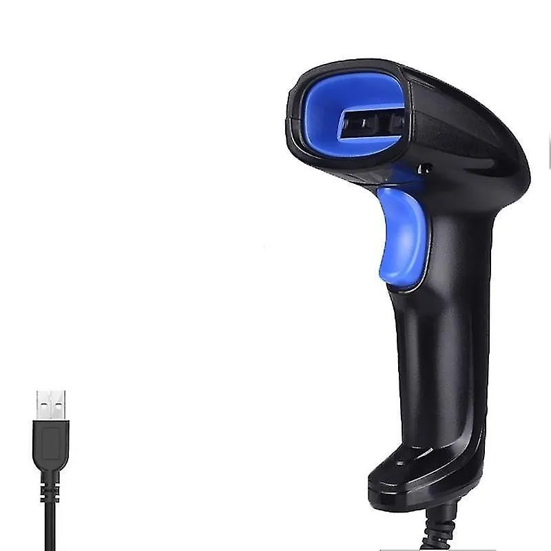 Wired 2D Barcode Scanner Handheld Scanner w/ Fast Decode Speed for QR/1D/2D