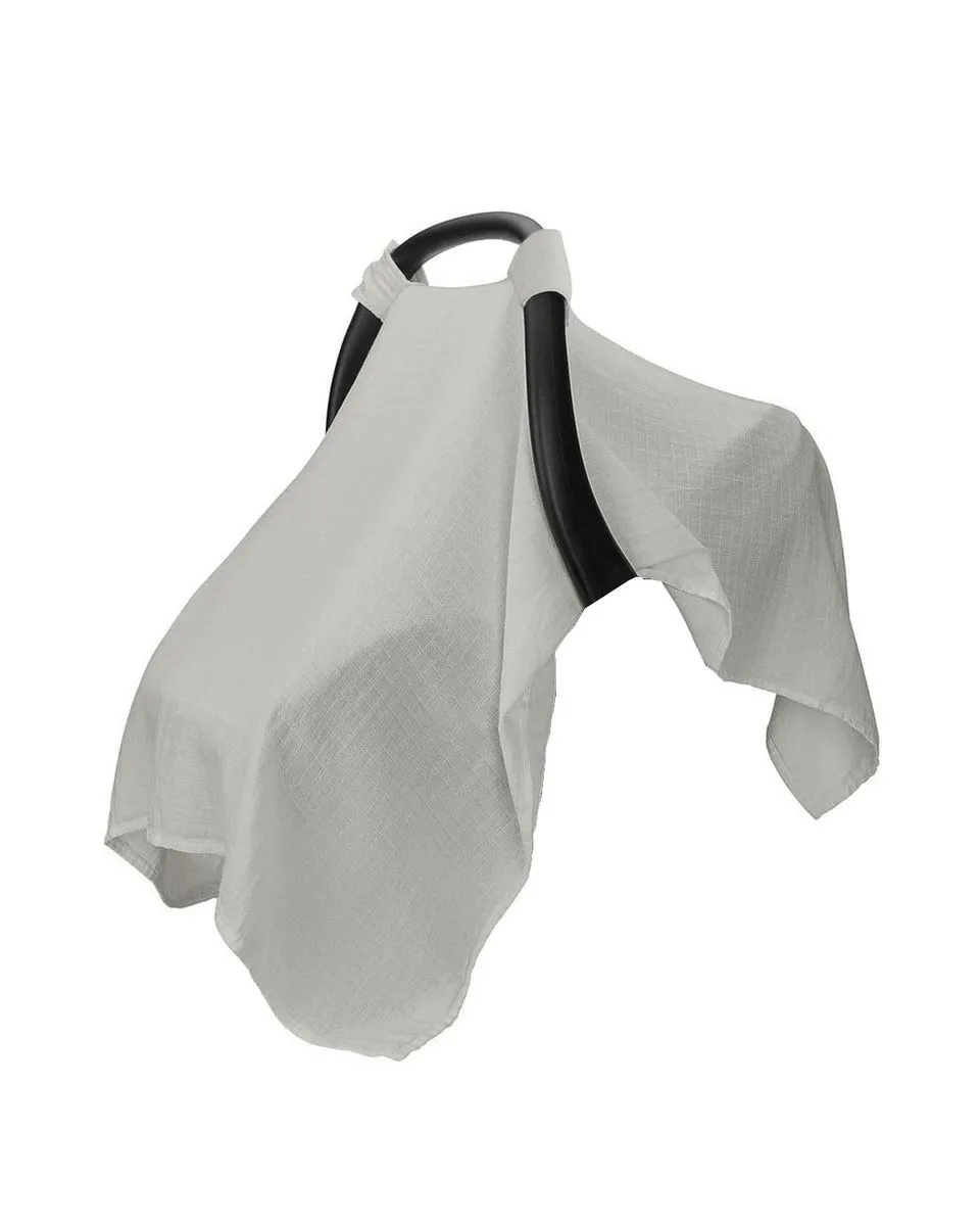 Muslin Cotton Multi-Use Carseat Canopy for Babies - Grey