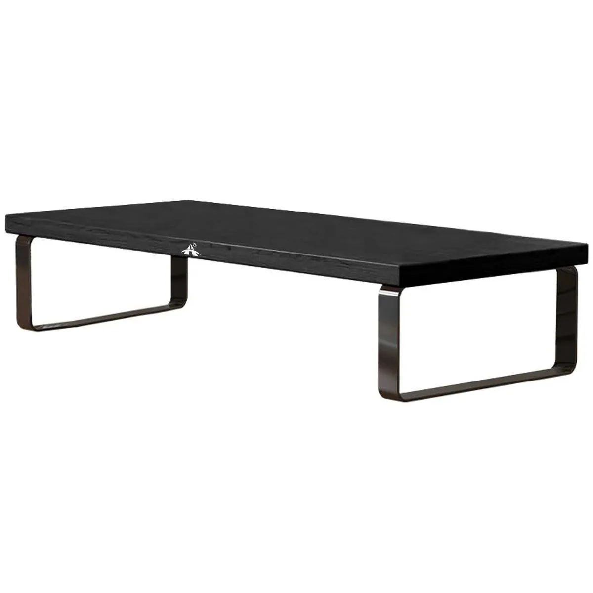 40x20cm Multi-Purpose Wood Monitor Riser Stand for Tablet Laptop - Black