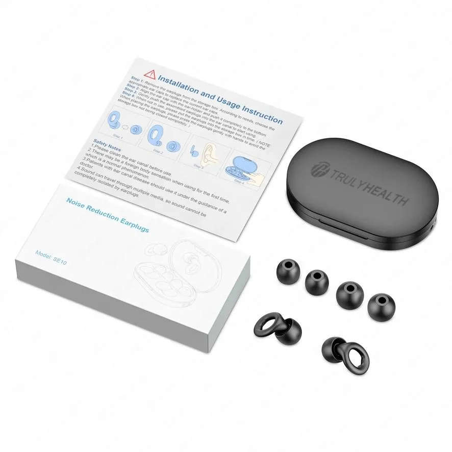 Trulyhealth Noise Reduction PeacefulPods (3 PACK) - Black