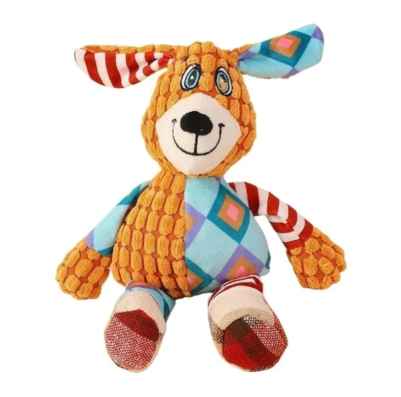 Interactive Squeaky Pet Plush Toy Bite Resistant Puzzle For Dogs Cats - dog