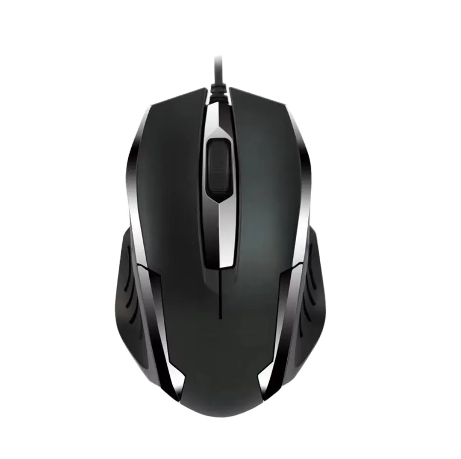 USB Wired Mouse Ergonomic Design For Business Office & Gaming Comfortable - Black