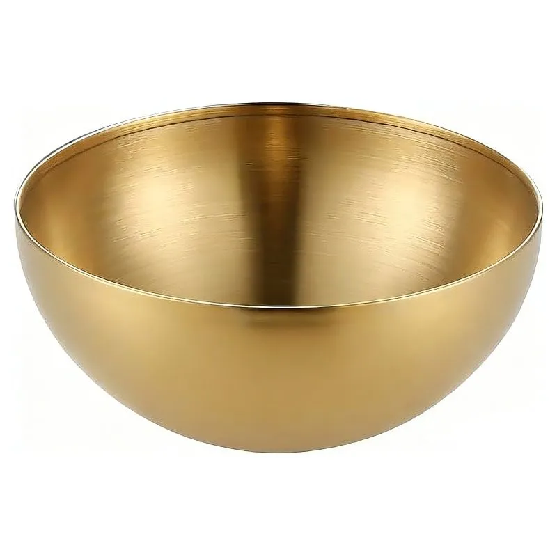 Salad Bowl, Mixing Bowl, Stainless Steel Salad Bowl - Gold