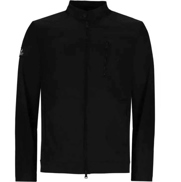 Polo Quilted Biker Jacket Mens Black