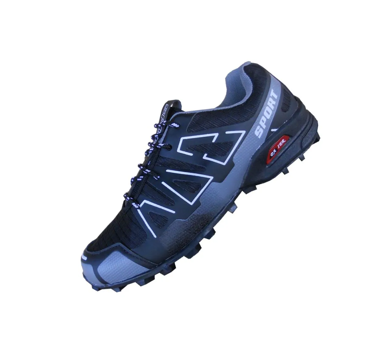 PAIER - Women's PU Running Shoes - Black and White - Durable - Cushioned - Non-Slip