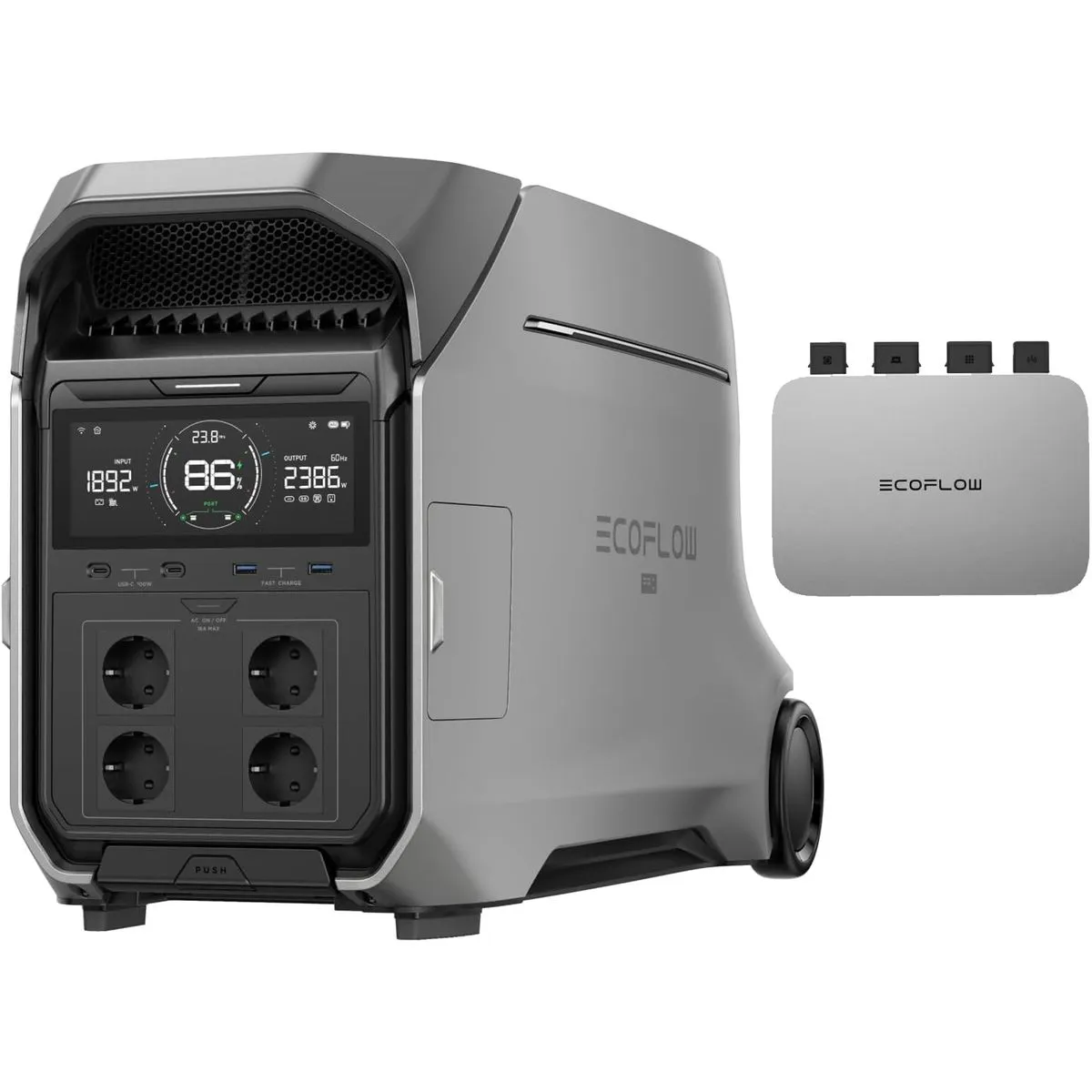 EcoFlow DELTA Pro 3 Portable Power Station, European Plug, w/PowerStream