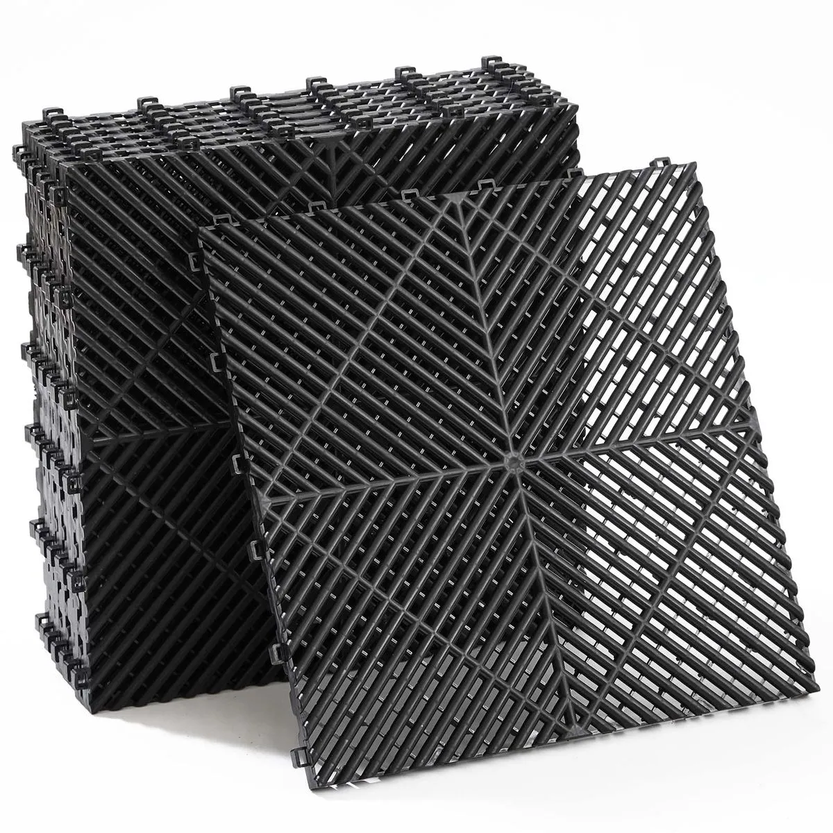 Chenshia 8 Pack Interlocking Garage Floor Tiles Non-slip Shield Mat 40x40cm
