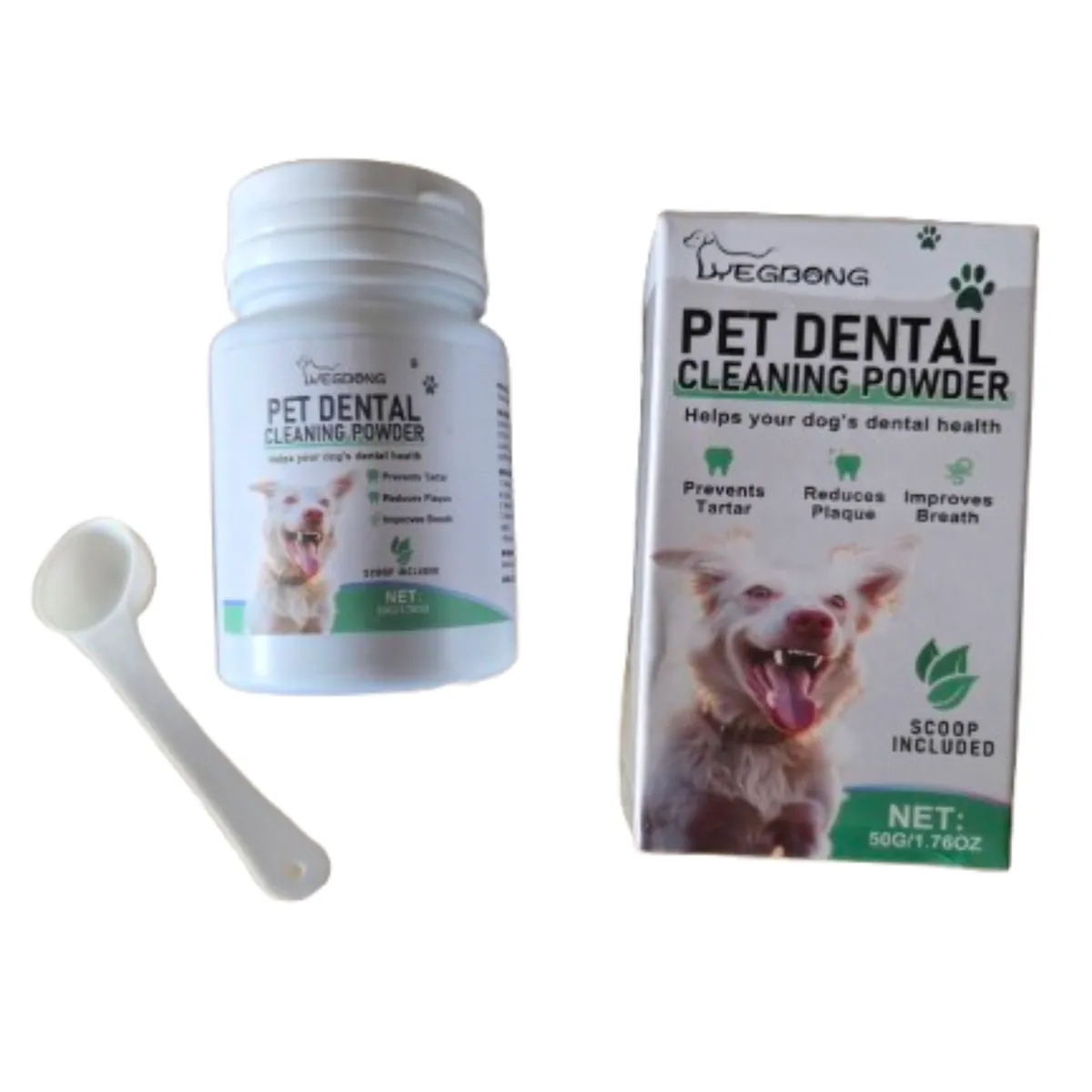Pet Teeth Cleaning Powder, Reduces Plaque, Improves Breath 50g