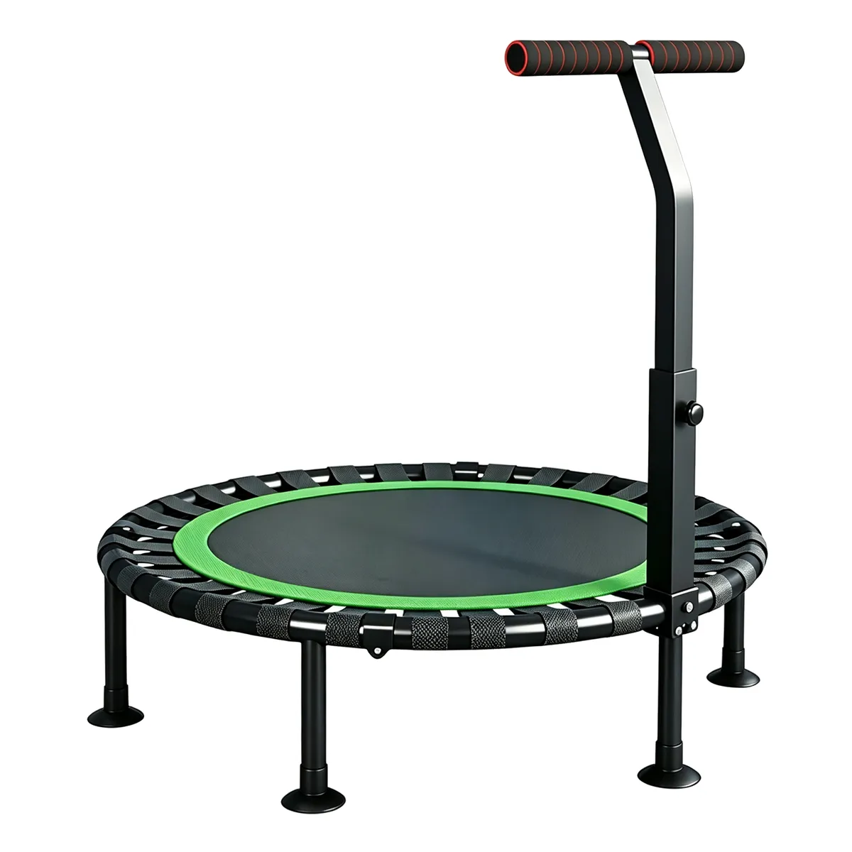 40" Foldable Fitness Trampoline with Adjustable Handle for Adults Kids