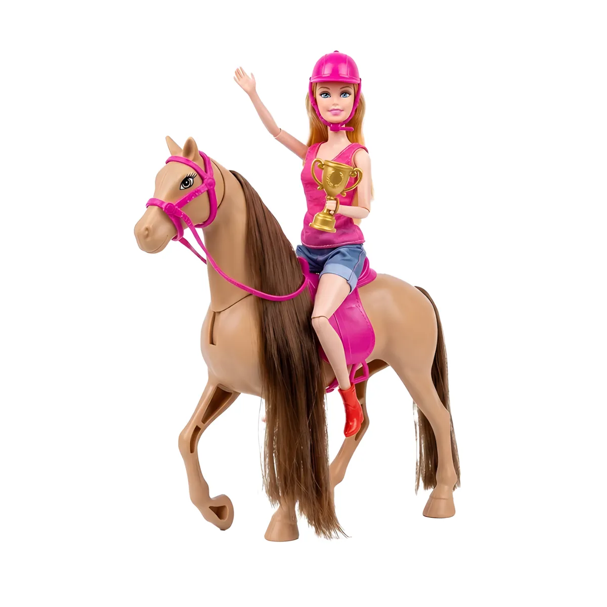 Equestrian Champion Doll & Horse Toy Playset in Mixed Colors