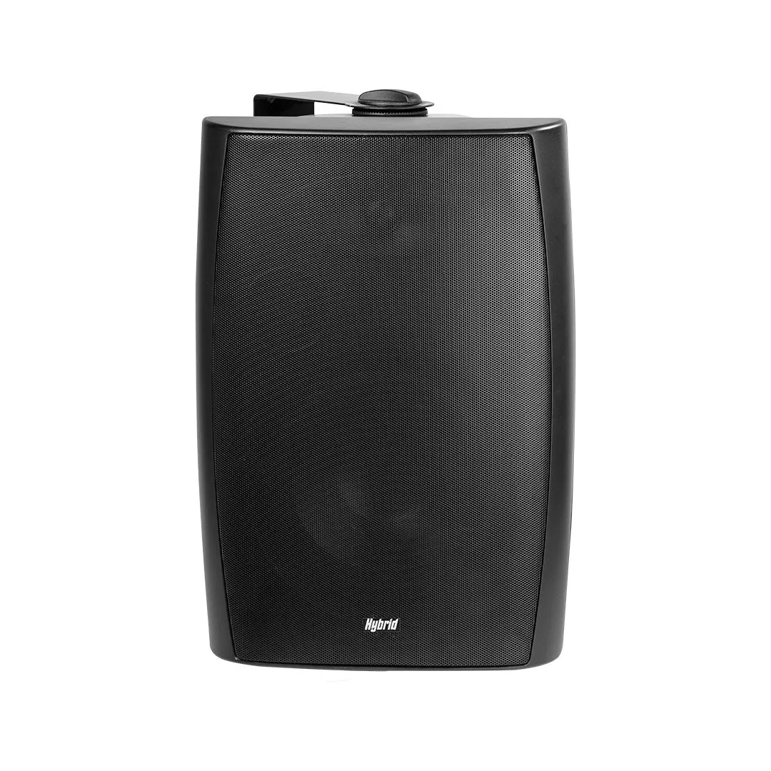 Hybrid W8B 8 Black Wall Mount Passive Speaker - Weather-Resistant Design