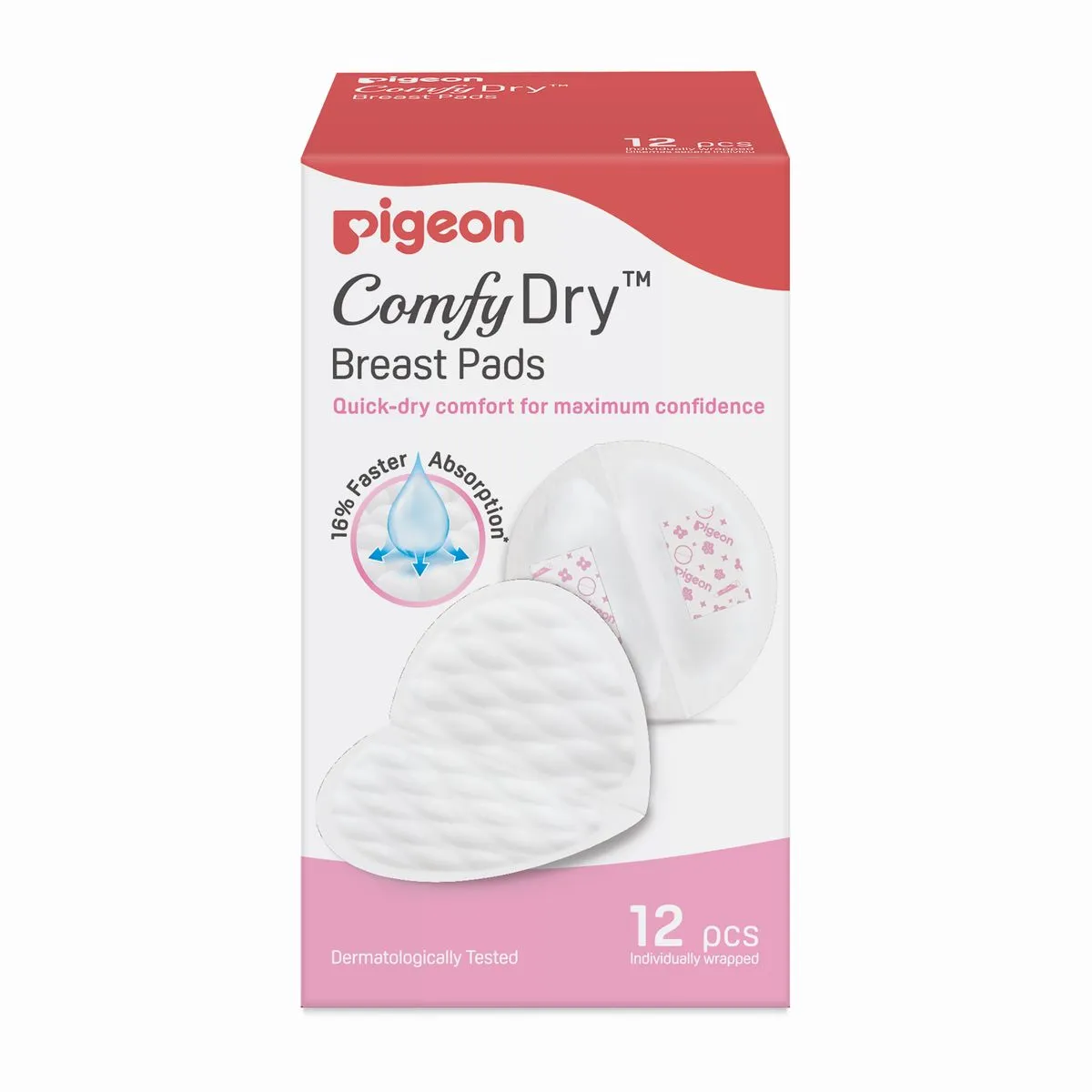 Pigeon ComfyDry Disposable Breast Pads - 12 Pack