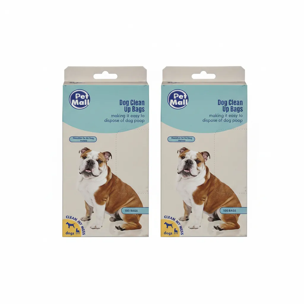 Pet Mall Dog Waste Clean-Up Bags, 33 x 22 cm, Strong & Durable - 2 Pack