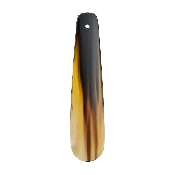 Natural Yak Horn Shoehorn with Velvet Pouch - 18.5 cm - by EMPORIUM