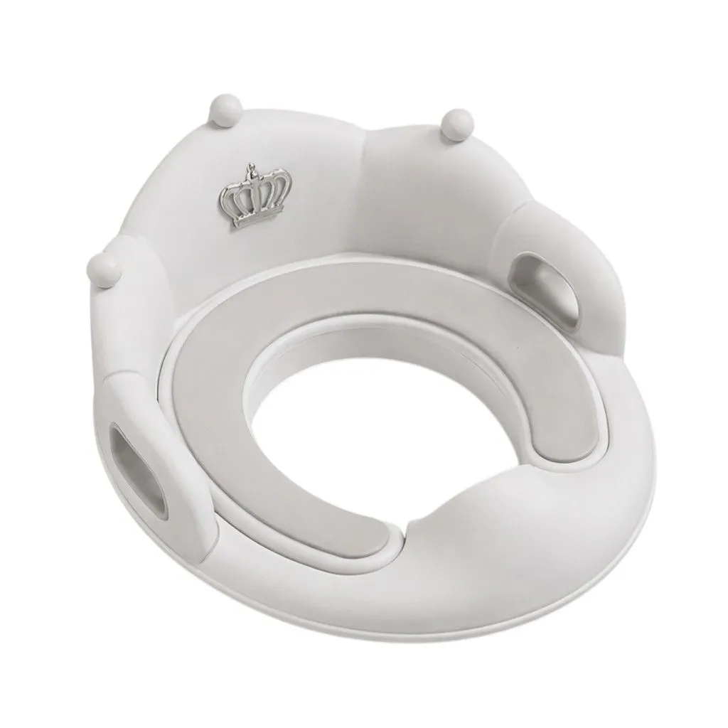 Toddler Potty Training Seat With Backrest And Handles - Grey
