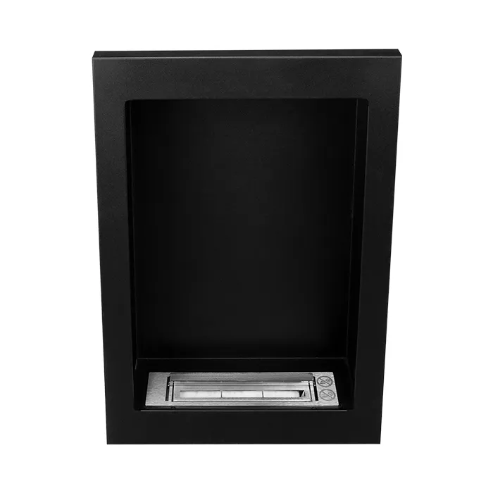 Wall-Mount Vertical Bio-Fireplace - Matte Black