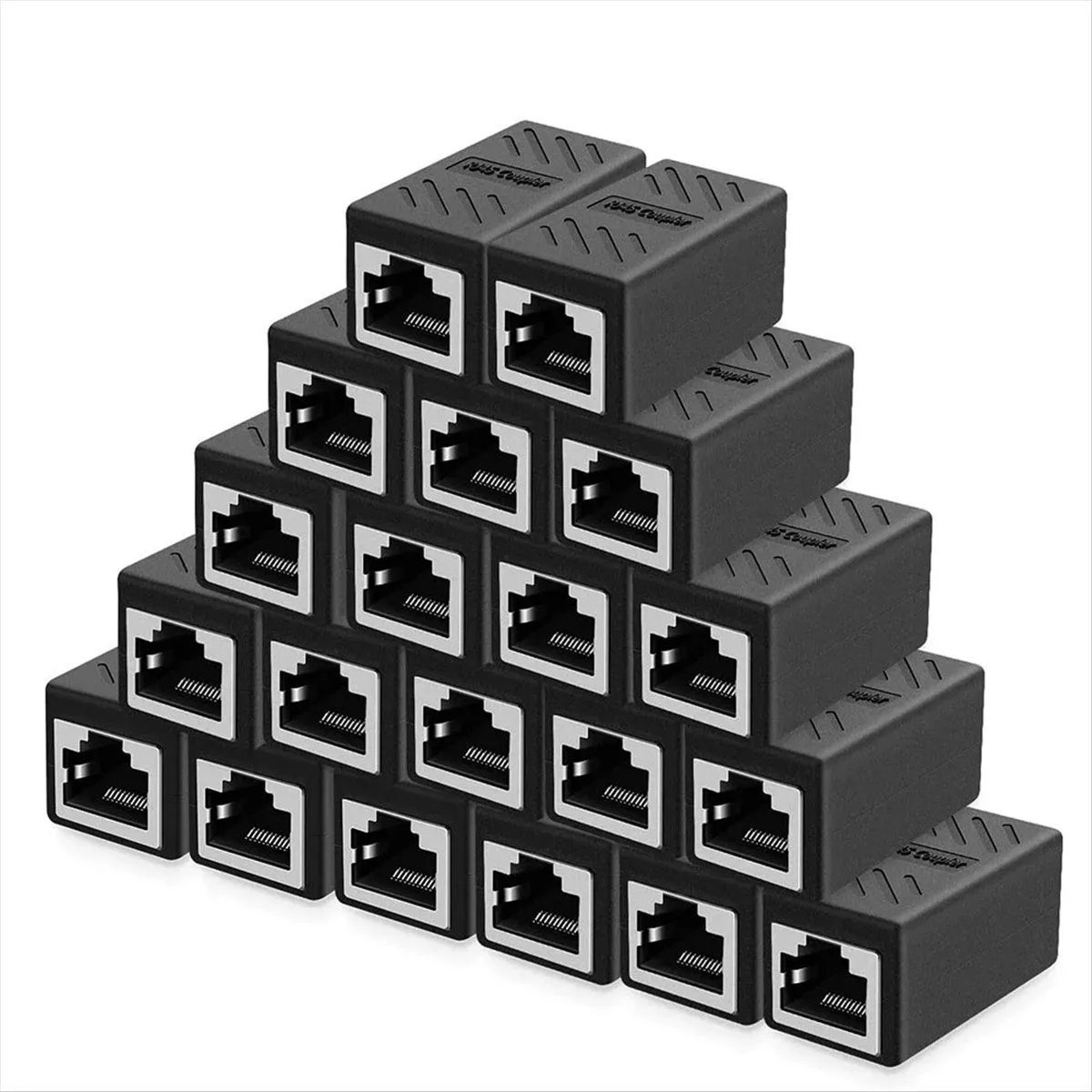 20 Pcs Ethernet Cable Extender Rj45 Cat 5 Cat 6 Cat6A Coupler