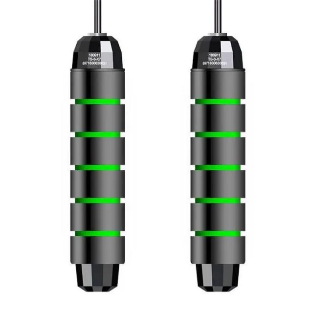 Avalanche Fitness - Adjustable PVC Weight-Bearing Skipping Rope - Green
