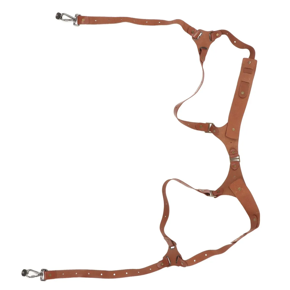 Double Shoulder Camera Strap Harnes Brown