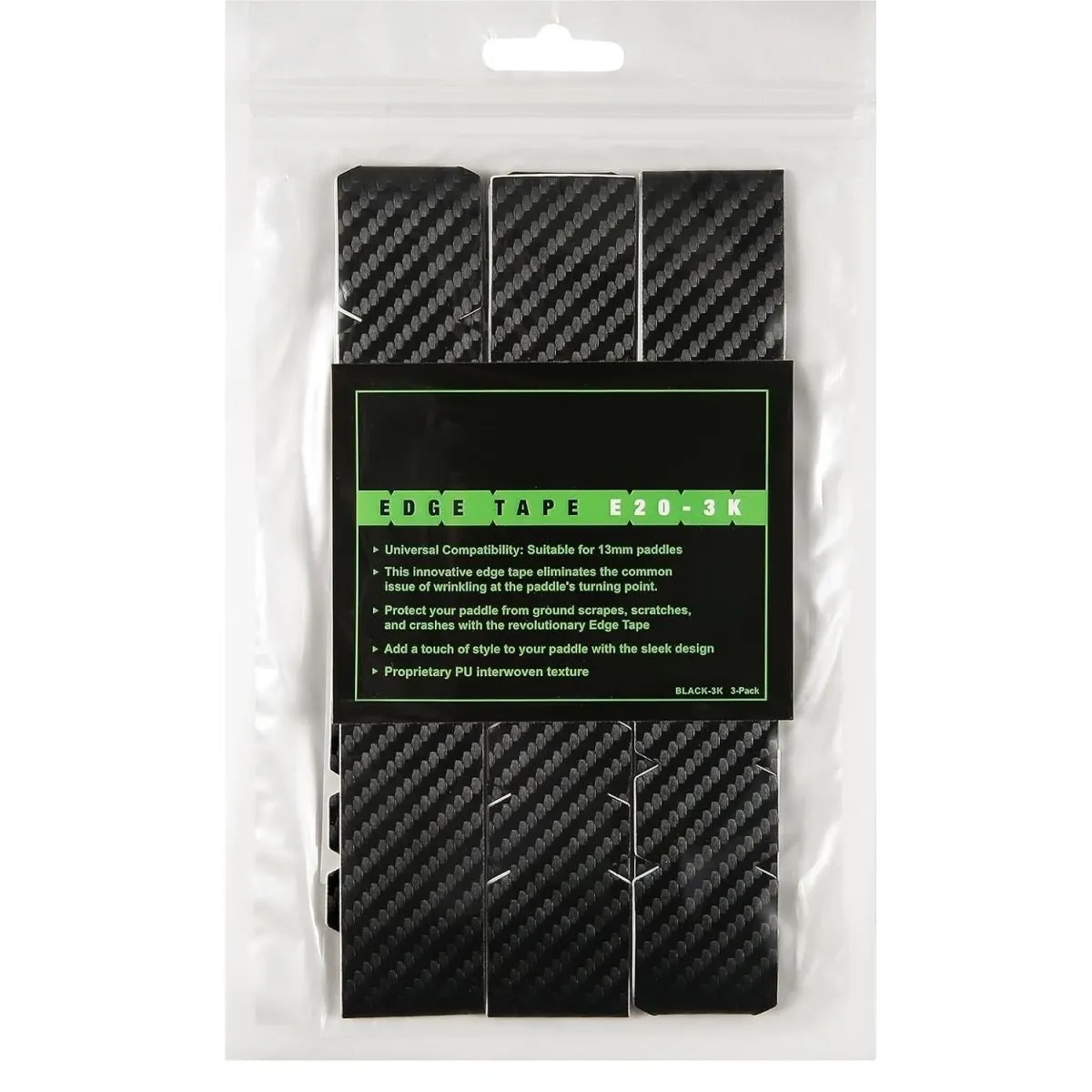 Pickleball Edge Guard Tape, 20mm Pickleball Paddle Protection Tape - Black