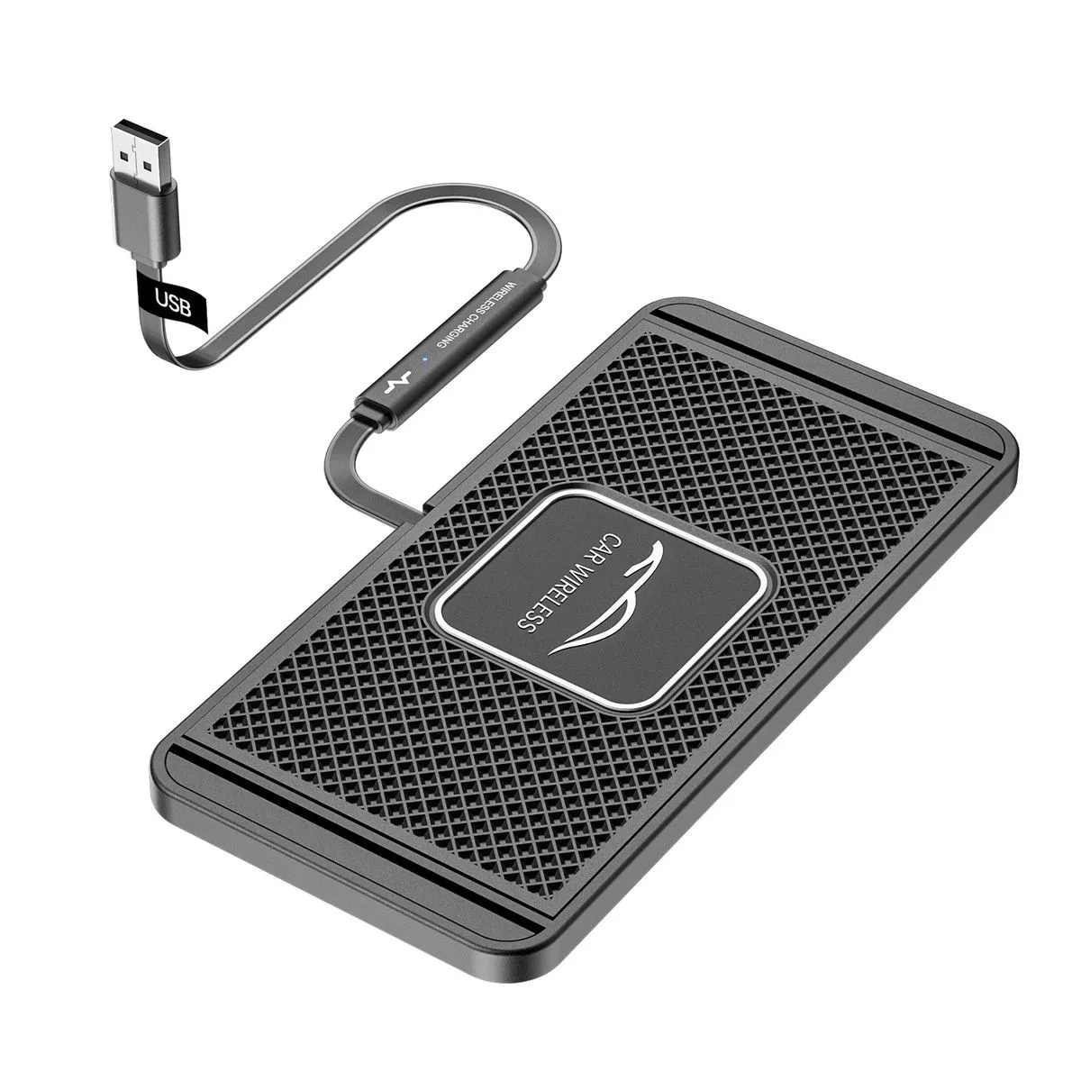 Car Wireless Charger Anti-slip Charging Pad For Mobile Phones USB Interface