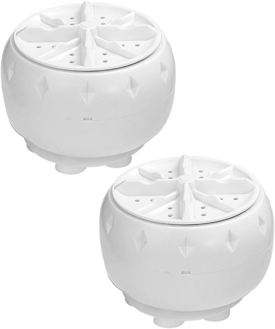 GALPADA 2-Pack Mini Turbo USB Washer - Portable Laundry for Travel & RV