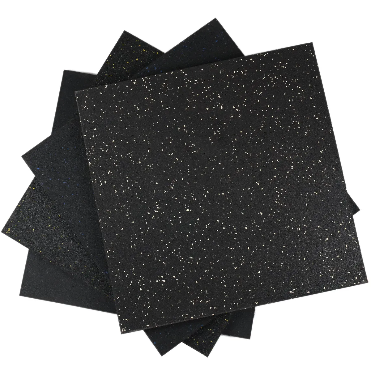 4 Piece Rubber Gym Flooring Mats 50x50x1.5cm Exercise Equipment Mat
