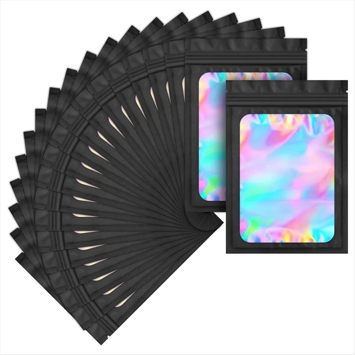 100Pcs Mylar Bags for Small Bussiness Resealable Pouch Bags(3X5Inch)