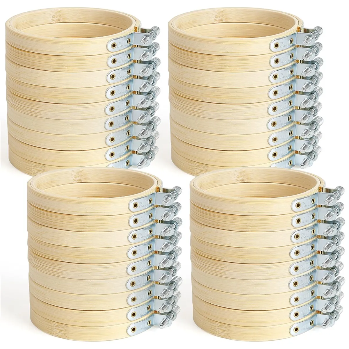 36Pcs 3Inch Embroidery Hoop Round Hoop for DIY Craft Needlework, 8cm