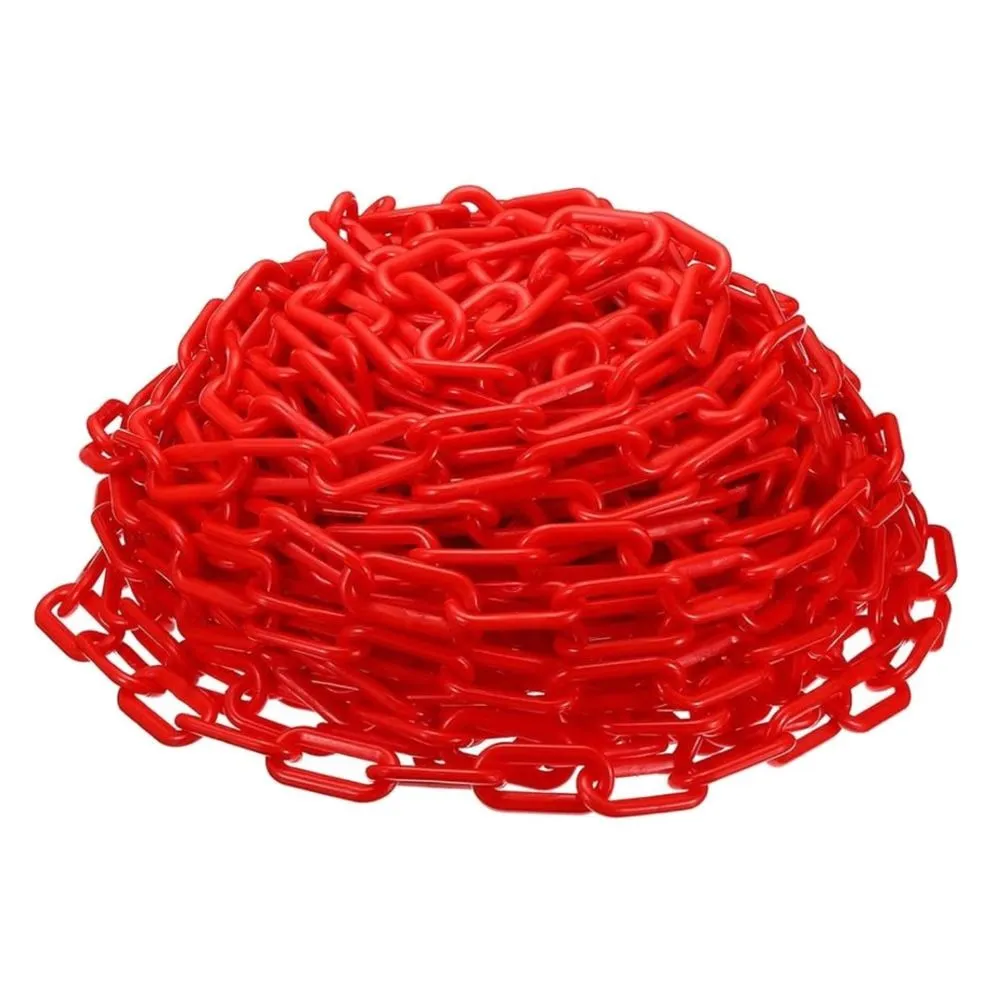 Tool DIY Red Safety Plastic Barrier Chain Links - 6m