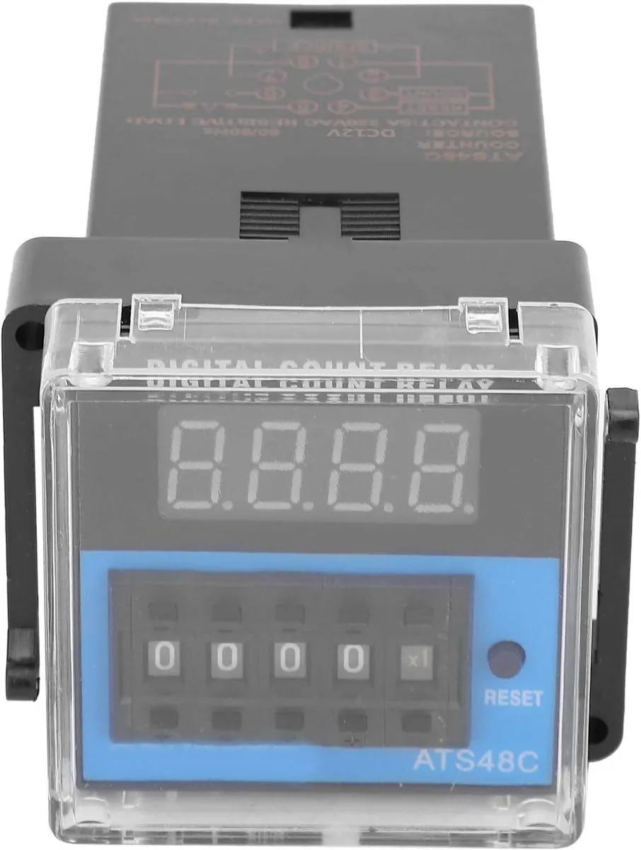 Time Relay with LED Digital Tube Display, Cycle Delay Timer, DC24V - Wide