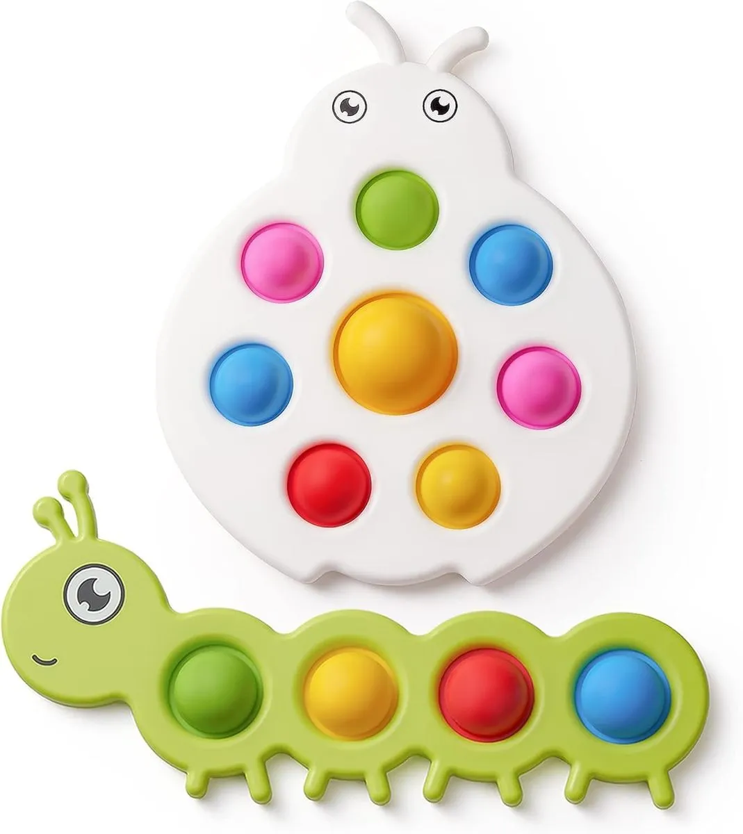 2-Pack Sensory Baby Toys for 10+ Months - Push & Pop Activity Board