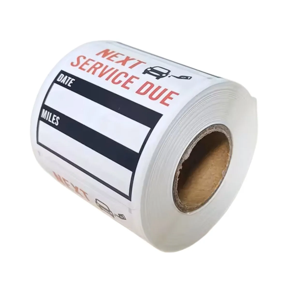 Next Service Due Stickers - Vehicle Service Reminder Labels (Roll of 280) - Black