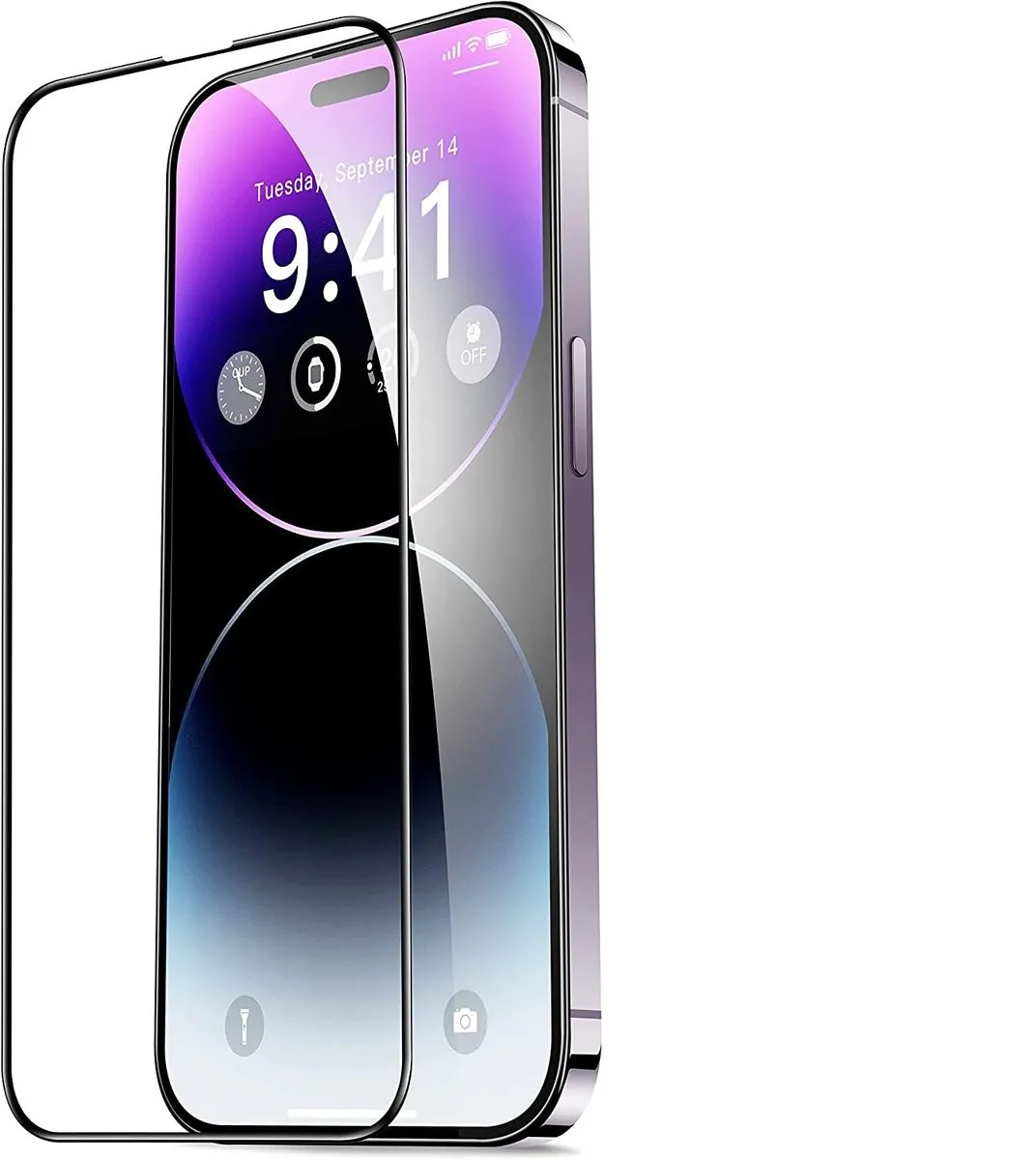 TUFF-LUV 2.5D Tempered Glass Full Screen protection for Apple iPhone 14 Plus - Clear