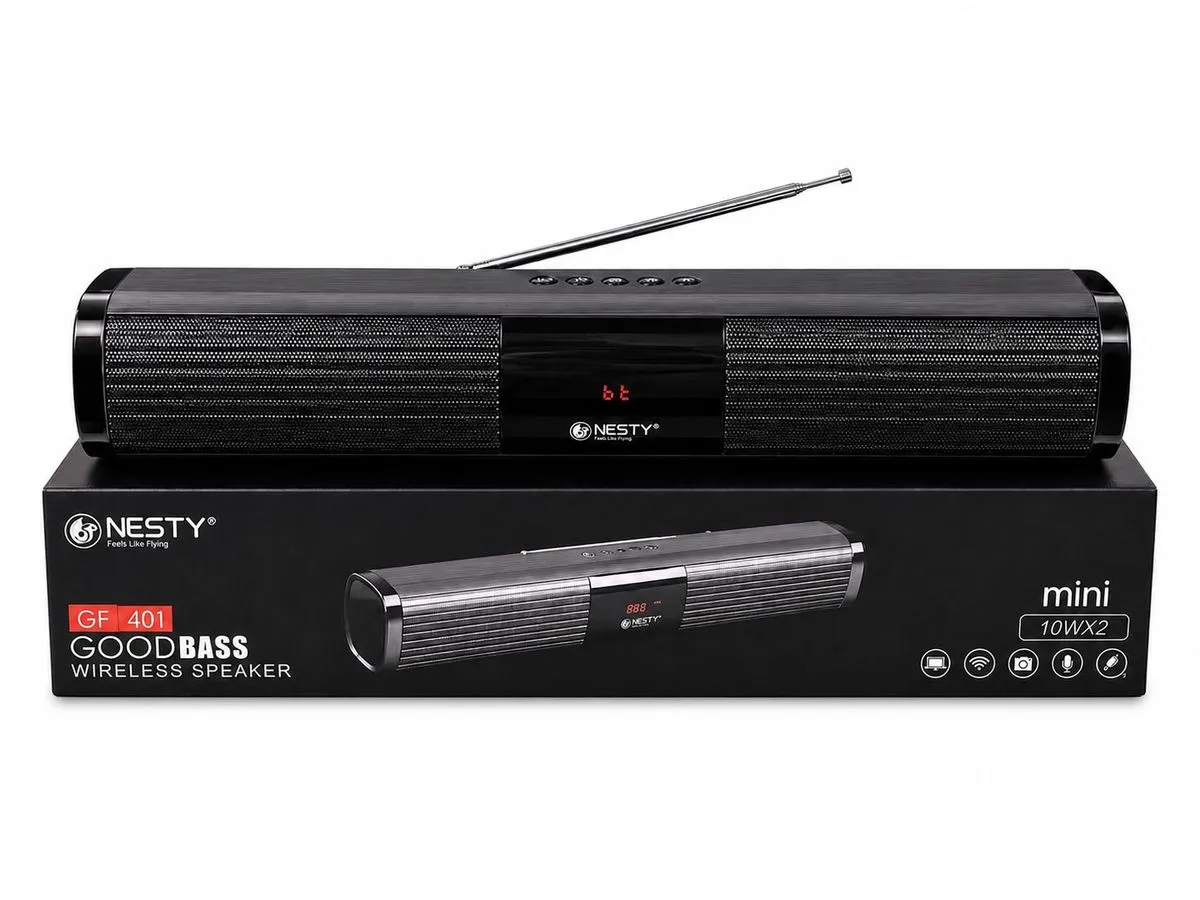 NESTY GF401 Wireless Bluetooth Speaker with FM Radio, USB, TF Car 20W