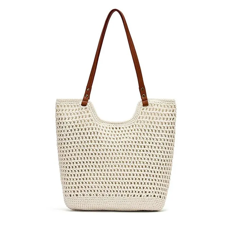 Women's Openwork Mesh Woven Tote Bag,Beach Bag,Travel Handbag,shoulder bag
