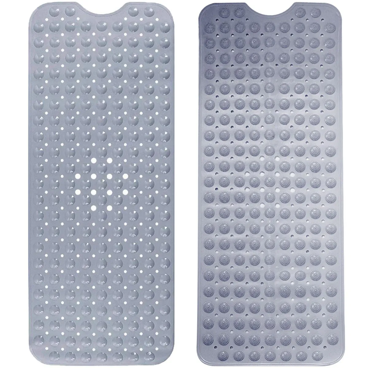 2 Pack Non-Slip Bathtub Mats 100×40 cm Bathroom Shower Mat with Drain Holes