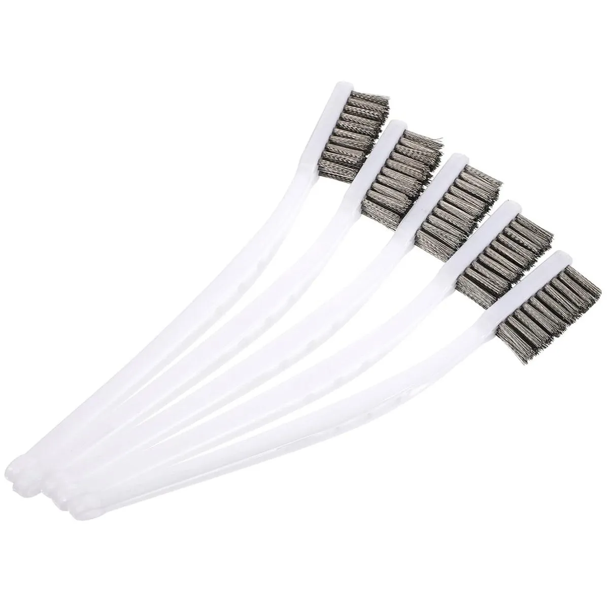 5pcs Copper Wire Brush Set Wire Brush Curved Handle Scratch Static Record