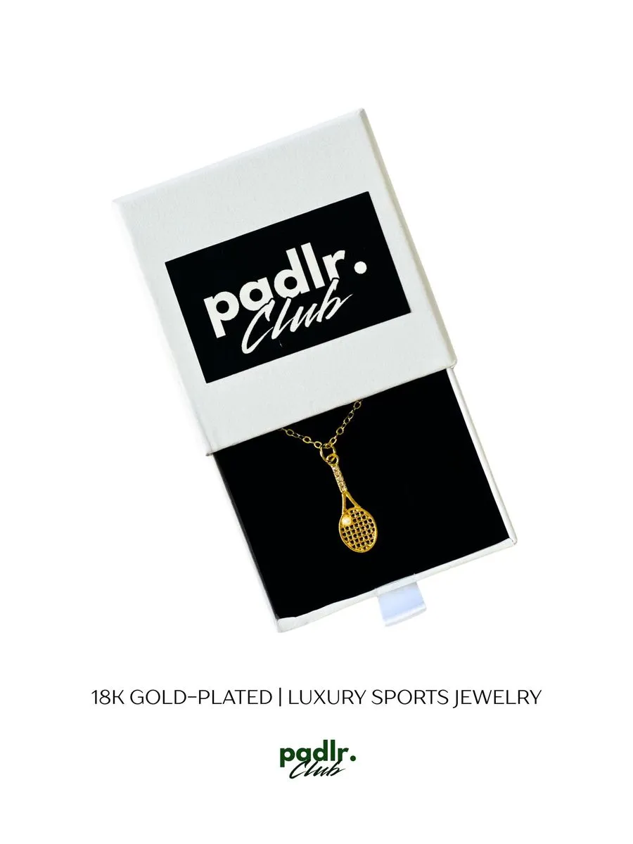 Padlr Club 18K Gold-Plated Padel Racket Necklace